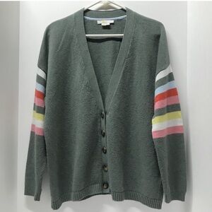 Boden Lennox Cardigan Green Knit Sweater